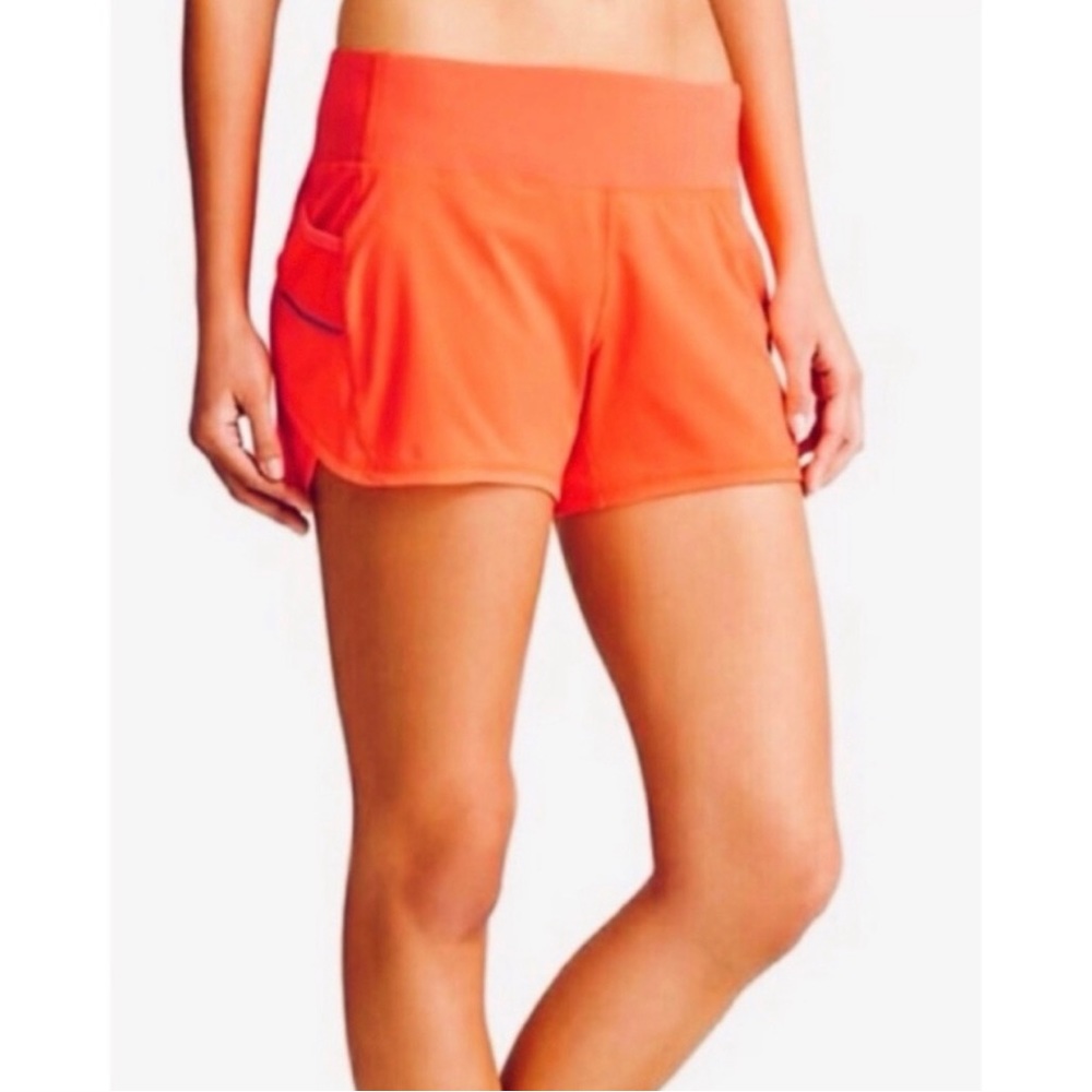 Athleta Ready Set Running Shorts in Orange